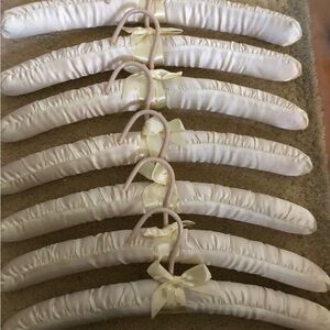 Set of Satin Padded Hangers with Bows